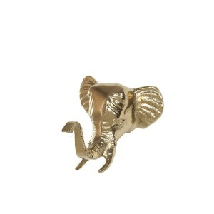 Kabliukas metalinis Dramblys 13x11x13 cm aukso spalvos Countryfield 124254