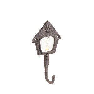 Kabliukas-rėmelis sieninis Namas metalinis 9x5x18 cm / 5x5 cm Clayre