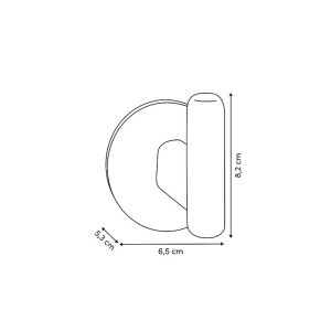 Kabliukai pakabinimui su lipdukais 2 vnt 5x6,5x8 cm metalas/medis 5Five 212767B