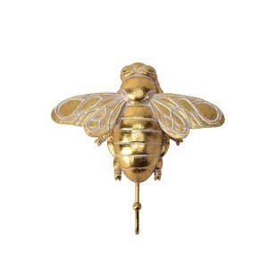 Kabliukas Bitė auksinės spalvos poliresin. 21x20x6 cm HE1748 Hestia Widdop