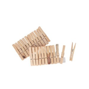 Segtukai skalbiniams mediniai 24 vnt. 7.2x0.9 cm 8430540344913