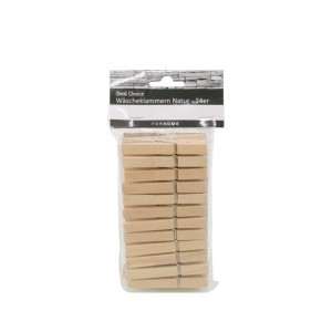 Segtukai skalbiniams mediniai 24 vnt 7 cm Best Choice 68620