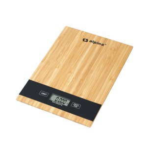 Svarstyklės virtuvinės skaitmeninės bambukinės 5 kg ALPINA 871125218677