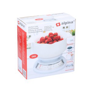 Svarstyklės virtuvinės mechaninės 5 kg ALPINA 871125212340