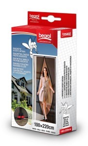 Užuolaida durims nuo vabzdžių magnetinė 100x210 cm juoda MZPICR Beorol