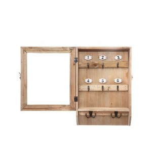 Dėžutė raktams medinė 26,4x8x38 cm Atmosphera 167027