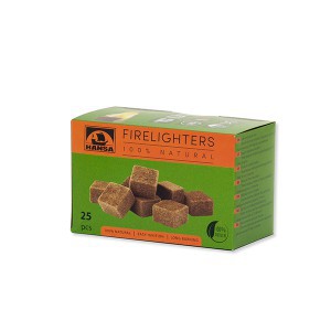 Įdegtukai ugnies NATURAL kubeliai 25 vnt. (20) stb