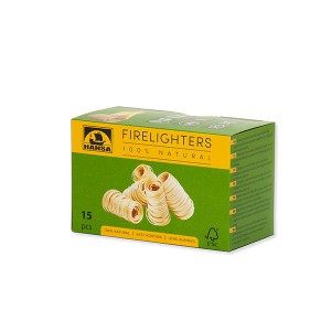 Įdegtukai ugnies NATURAL medžio spiralė 15 vnt. (20) stb