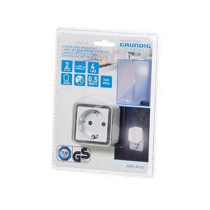 Nakties lemputė-šviečiantis lizdas 4LED GRUNDIG 871125205333  stb