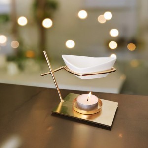 Eterinių aliejų šildytuvas metalinis 10,5 x 7,5 x 10 cm Zen Arome