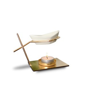 Eterinių aliejų šildytuvas metalinis 10,5 x 7,5 x 10 cm Zen Arome