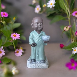 Figūrėlė Buda keramikinė su laikikliu smilkalams 9x11x22 cm Zen Arome