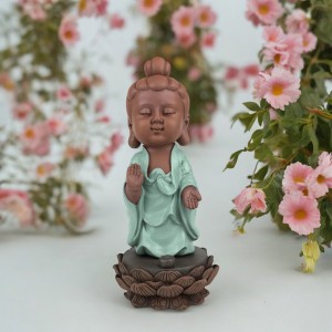 Figūrėlė Buda keramikinė su laikikliu smilkalams 12x12x25 cm Zen Arome