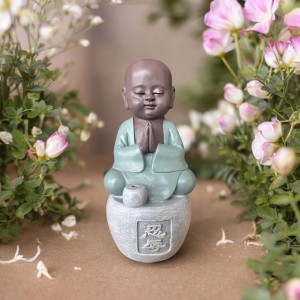 Figūrėlė Buda keramikinė su laikikliu smilkalams 7x6x14 cm Zen Arome
