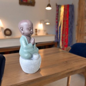Figūrėlė Buda keramikinė su laikikliu smilkalams 7x6x14 cm Zen Arome