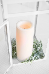 Žvakė LED 10x25 cm balta Finnlumor 297354