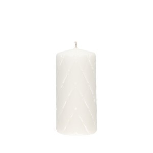 Žvakė balta su raštu 7x7x15 cm Polar 616268