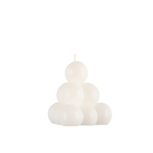 Žvakė balta Burbuliukai 7,5x7,5x7 cm Polar 626818