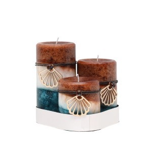 Žvakių komplektas 3 vnt NIGHT 7x8/7x10/7x13 cm Polar 617935