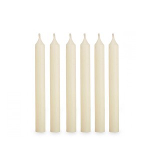Žvakės 6 vnt D2xH15 cm kreminės spalvos Acorde 92415