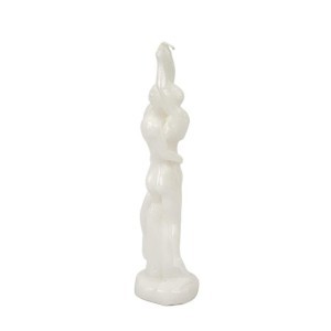 Žvakė balta Poros siluetas 8,5x8,5x30 cm 98065