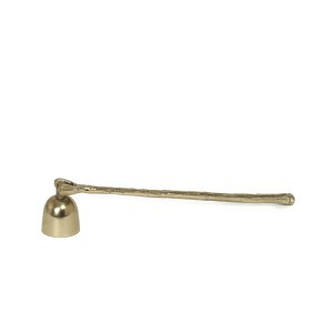Žvakių gesiklis metalinis aukso spl. 11.5 x1.5 x 2 cm