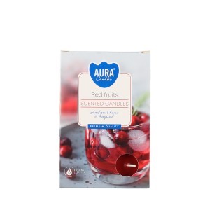 Žvakutės arbatinės  6 vnt raudonų vaisių kvapo Aura 616164