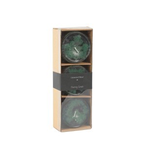 Žvakės plūduriuojančios 3 vnt D7xH5 cm žalios sp. Bollie Countryfield