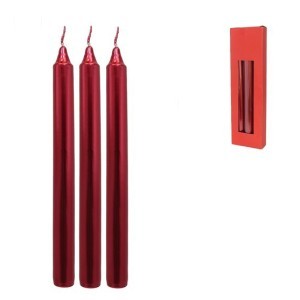 Žvakė raudona 3 vnt. 24 cm 8430540261050