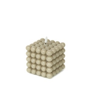 Žvakė LED Burbuliukai 10x10x12 cm rusvos spalvos Countryfield 124457