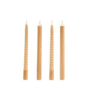 Žvakės 4 vnt 25 cm D2,1 cm aukso spalva Atmosphera 129849BR KLD