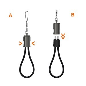 Laidas pakrovimo ir duomenų perdavimo - raktų pakabukas 20 cm MORRE M110