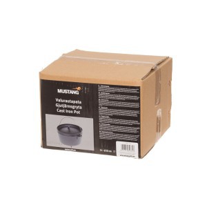 Puodas ketaus 3 L 25 cm su kojelėmis MUSTANG 230664