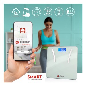 Svarstyklės išmanios 300x300 mm 8 žmonėms SMART HOME ALPINA 871125226524