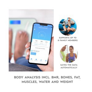 Svarstyklės išmanios 300x300 mm 8 žmonėms SMART HOME ALPINA 871125226524
