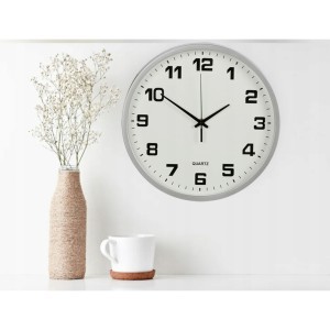 Laikrodis 25 cm sidabro sp., plastikas 27068_S