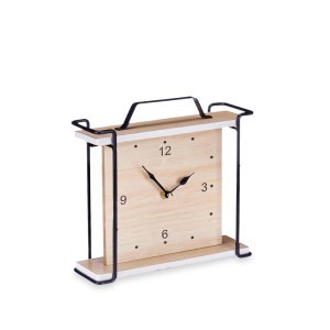 Laikrodis pastatomas 7x23x21 cm metalinis, medinis Giftdecor 69389