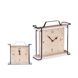 Laikrodis pastatomas 7x23x21 cm metalinis, medinis Giftdecor 69389