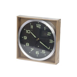 Laikrodis sieninis šviečiantis tamsoje 25 cm 27454