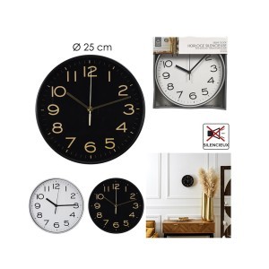 Laikrodis sieninis tylaus veikimo D25 cm Home Deco HO0004