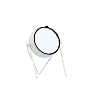 Laikrodis pastatomas baltos sp. su veidrodžiu 12x18x21 cm (D12 cm) Giftdecor