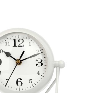 Laikrodis pastatomas baltos sp. su veidrodžiu 12x18x21 cm (D12 cm) Giftdecor