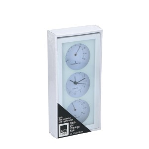 Laikrodis sieninis (termometras, higrometras) 26x12x5 cm ARTICASA 871125258787