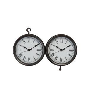 Laikrodis dvipusis pakabinamas 40x35x9 cm W7546 Country Living Widdop