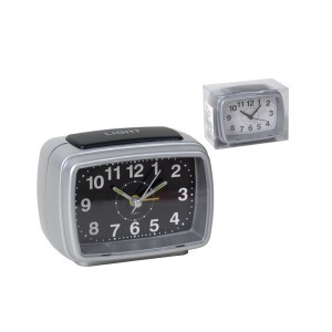 Laikrodis žadintuvas plastikinis 7x11x8 cm (mix 2) 8430540478281