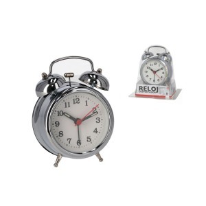 Laikrodis žadintuvas metalinis 8.5x4.5x12 cm 8430540884846