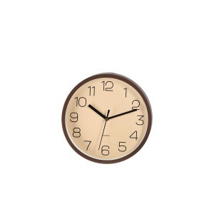 Laikrodis sieninis  apvalus D20 cm baltas/rudas ZEG6969