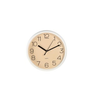 Laikrodis sieninis  apvalus D20 cm baltas/rudas ZEG6969