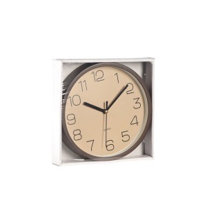 Laikrodis sieninis  apvalus D20 cm baltas/rudas ZEG6969