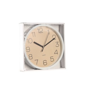 Laikrodis sieninis  apvalus D20 cm baltas/rudas ZEG6969